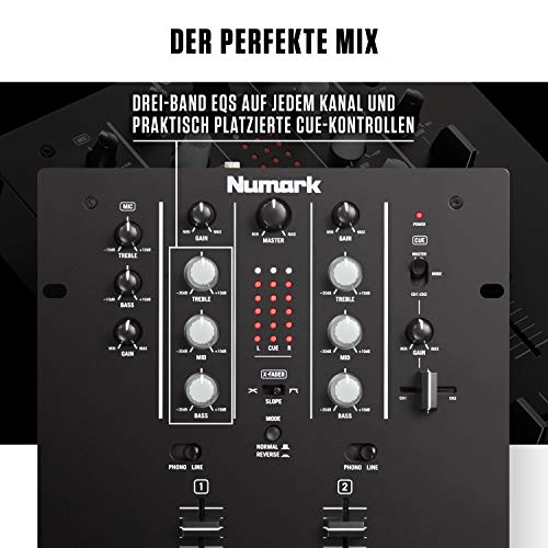 Mischpult Numark M2, 2-Kanal Scratch DJ Mixer, Rack-montierbar