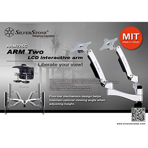 Monitorhalterung SilverStone Technology SST-ARM22SC