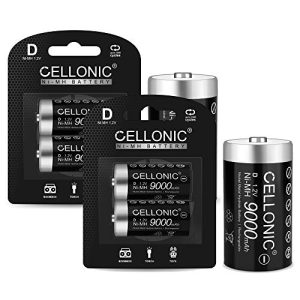 Mono-D-Akku CELLONIC ® D Akku-Batterien, 9000mAh, 4X