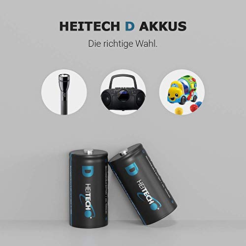 Mono-D-Akku HEITECH Promotion GmbH 10000, 2×
