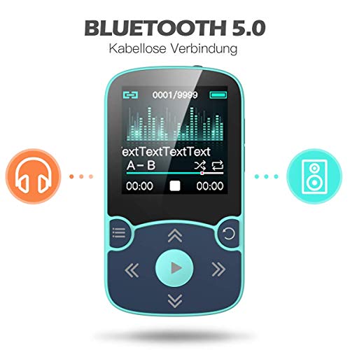 MP3-Player AGPTEK MP3 Player Bluetooth 5.0 Sport 32GB