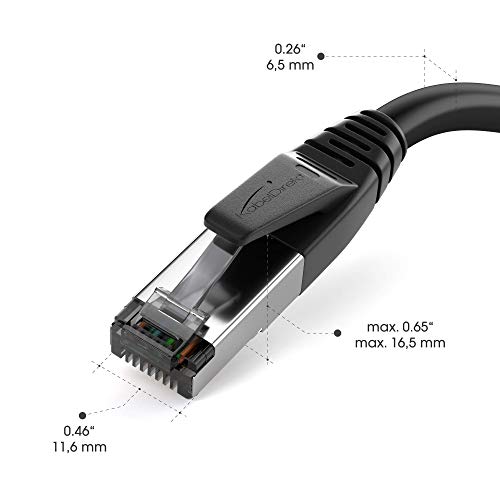 Netzwerkkabel (Cat 8) KabelDirekt, 5m, 40 Gigabit Ethernet