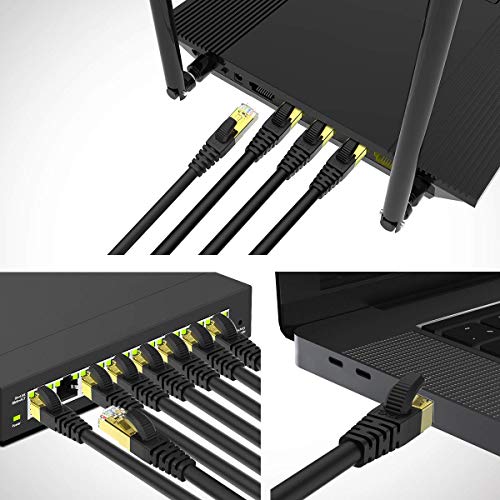 Netzwerkkabel (Cat 8) KASIMO Lan Kabel, 40Gbps Ethernet, 3m