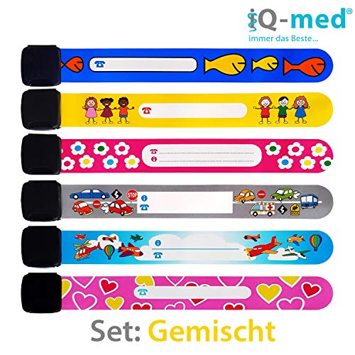 Notfallarmband Kinder iQ-med Notfall-Armband, 6er Set