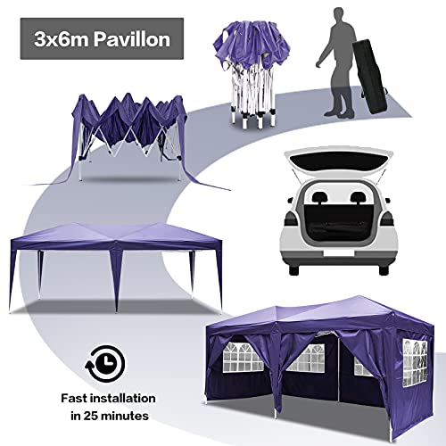 Pavillon (3×6) Serface Pavillon Faltpavillon 3×6 Wasserdicht