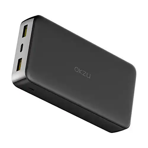 Powerbank 20.000 mAh OKZU Tragbares Ladegerät, USB C