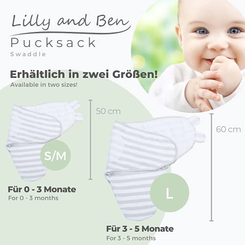 Pucksack Lilly and Ben ® 2er Set, Baumwoll-Puckdecke in S/M