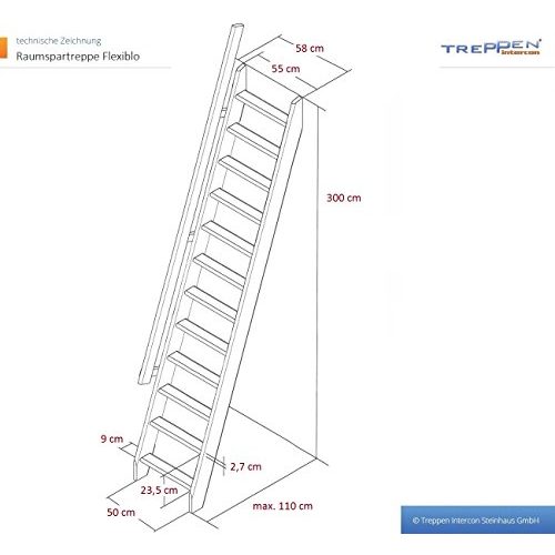 Raumspartreppe treppen-intercon Intercon® Easy Step, 300 cm