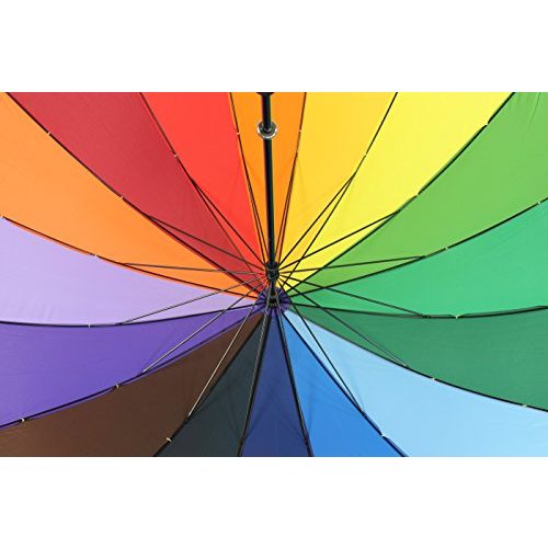 Regenschirm iX-brella XXL Regenbogen 129 cm Fiberglas, leicht