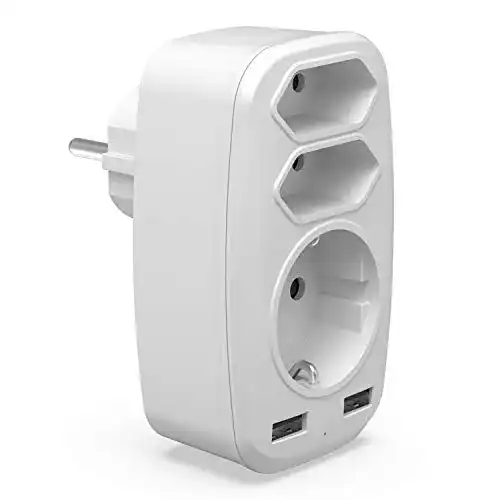 Reiseadapter Yarrashop Steckdosenadapter, 5in1 Mehrfachstecker