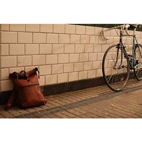 Roll-Top-Rucksack Berliner Bags Vintage aus Leder, Roll-top