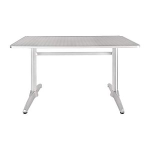 Säulentisch Bolero rechteckiger Tisch Edelstahl 120 x 60cm