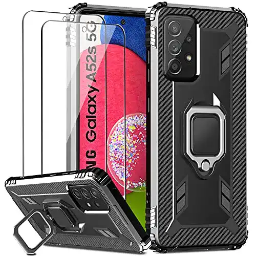 Samsung-Galaxy-A52-Hülle IMBZBK, Hülle + 2 Stück Panzerglas