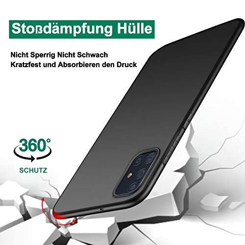 Samsung-Galaxy-A71-Hülle Eiselen Hülle, Matt Schwarz, TPU