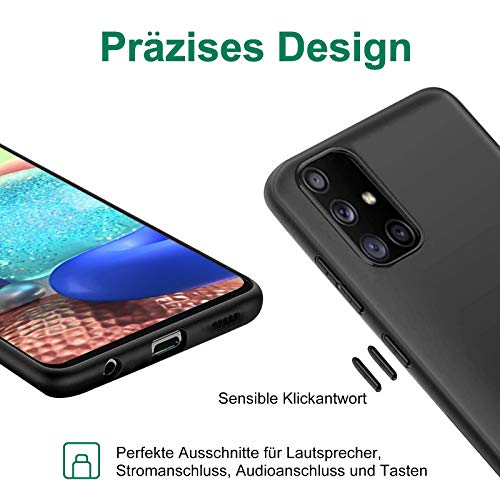 Samsung-Galaxy-A71-Hülle Eiselen Hülle, Matt Schwarz, TPU