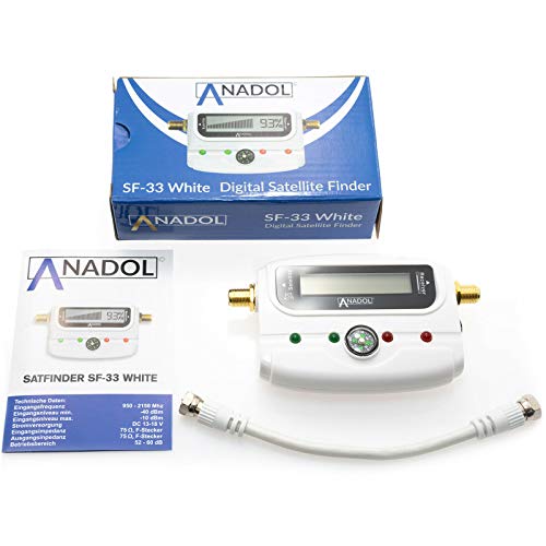 Sat-Finder Anadol SF33 White LCD digitaler Satfinder