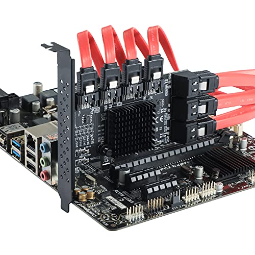 SATA-Controller MZHOU PCI-E SATA Erweiterungskarte,10 Port PCI