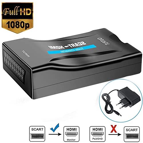 Scart-HDMI-Konverter faersi, Scart zu HDMI 1080P/720P 60Hz HD