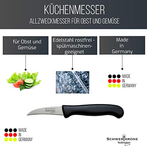 Schälmesser Schwertkrone 2er Messer-Set gebogen