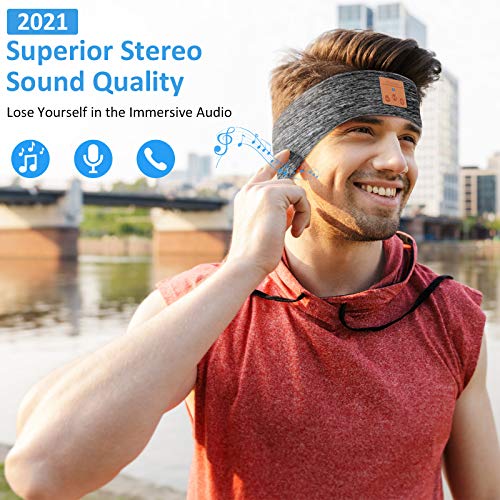Schlafkopfhörer Blulu, verbessertes Bluetooth Stirnband, Kabellos