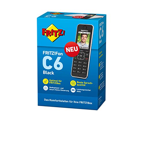 Schnurloses Telefon-Duo AVM Fritz!Fon C6 Black DECT-Komfort