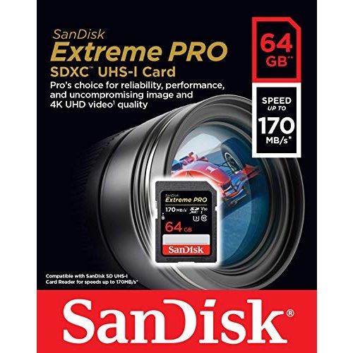 SDXC (64 GB) SanDisk Extreme Pro SDXC UHS-I, V30, U3