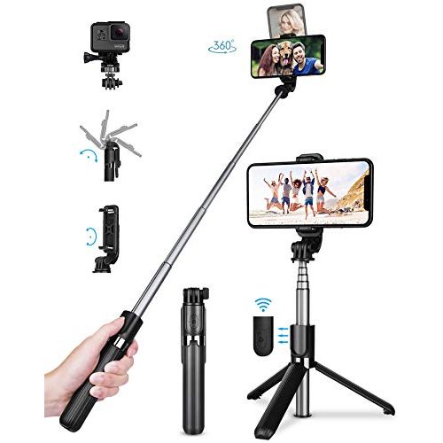 Selfie-Stick TVACHE Bluetooth Selfie Stick Stativ, 4 in 1 Erweiterbar
