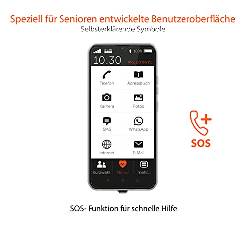 Senioren-Smartphone Gigaset GS4 Senior, mit SOS Funktion