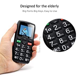 Seniorenhandy artfone C1 ohne Vertrag, Dual SIM, mit Notruftaste