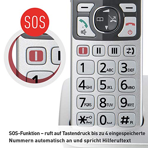 Seniorentelefon Panasonic KX-TGQ500GS, DECT IP-Telefon
