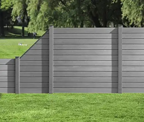 Sichtschutzzaun HORI ® WPC Garten Zaun, Komplettset