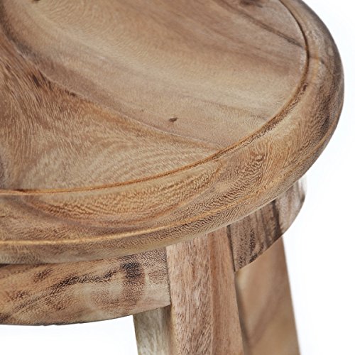 Sitzhocker Divero Hocker, Suar Holz massiv unbehandelt
