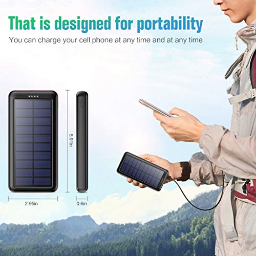 Solar-Powerbank iPosible Solar Powerbank 26800mAh, USB-C
