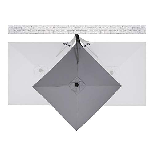 Sonnenschirm (grau) Sekey ® 190 x 190 cm Wandmontage