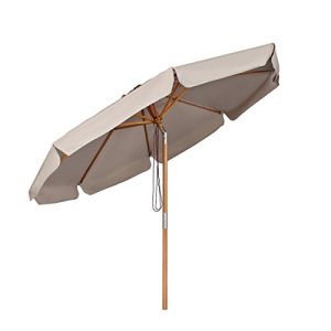 Sonnenschirm mit Kurbel Sekey ® Sonneschirm 300 cm Holz
