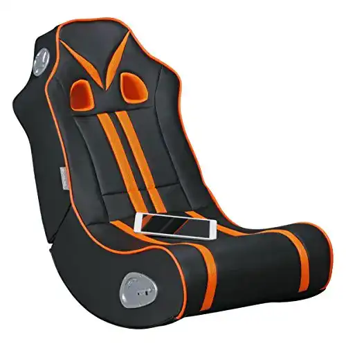 Soundsessel Wohnling, Soundchair in Schwarz Orange, Bluetooth