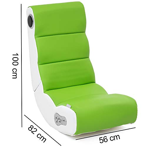 Soundsessel Wohnling, Soundchair in Weiß Lime mit Bluetooth