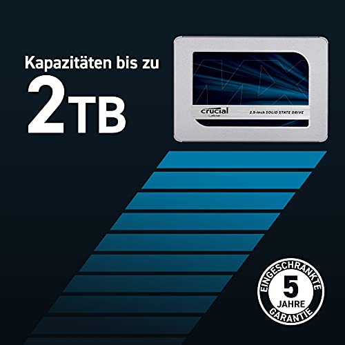 SSD (2TB) Crucial MX500 2TB CT2000MX500SSD1(Z), 2,5 Zoll