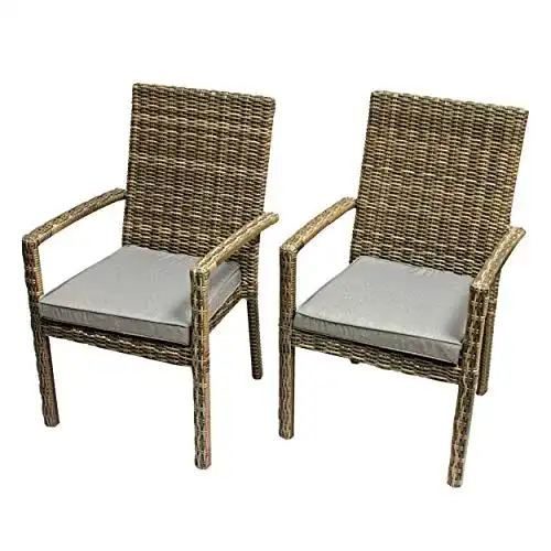 Stapelstühle Garten Strandgut07 Stapelstuhl, Polyrattan mit Kissen