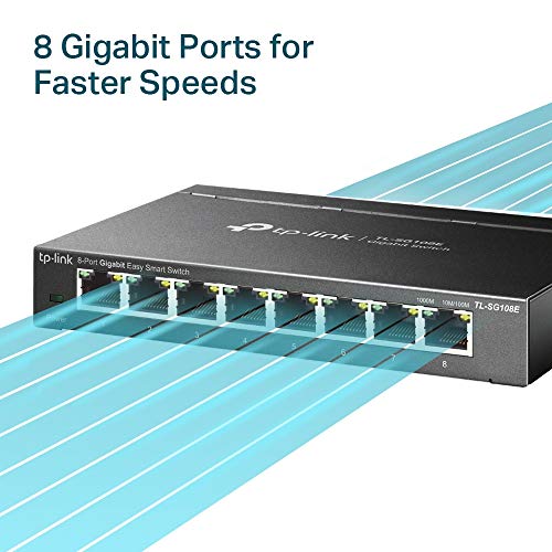 Switch TP-Link TL-SG108E Managed 8 Port Gigabit Ethernet LAN