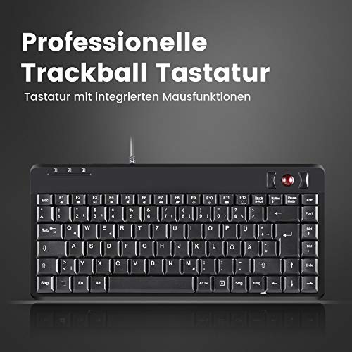 Tastatur mit Trackball Perixx PERIBOARD-505 P PLUS DE DIY