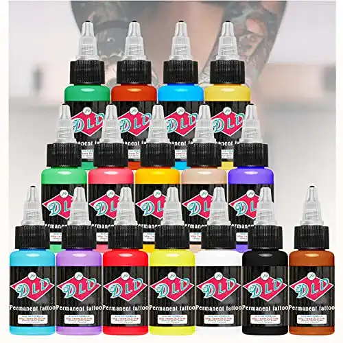 Tattoo-Farbe DLD Tattoo 16 Grundfarben Tattoo Ink Set