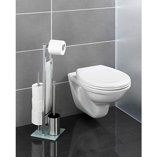 Toilettenpapierhalter WENKO Stand WC-Garnitur Rivalta Edelstahl