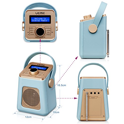 Tragbares Radio UEME Mini DAB+ DAB Digitalradio u. UKW Radio