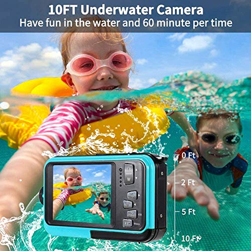 Unterwasserkamera CenZo Wasserdichte 2.7K 1080P FHD 48 MP