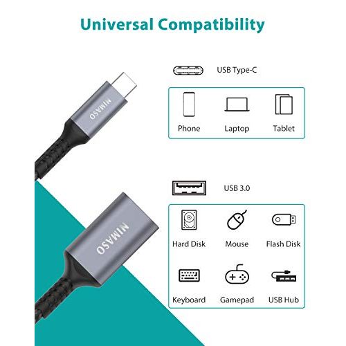 USB 3.0 auf USB-C Nimaso USB C Adapter, 2 Stück