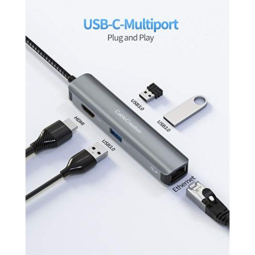 USB-C-Hub CableCreation USB-C Hub Multiport Adapter, 6 Port