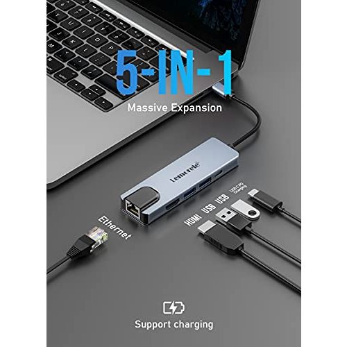 USB-C-Hub Lemorele MacBook M1 Adapter, 5 in 1 USB C Hub