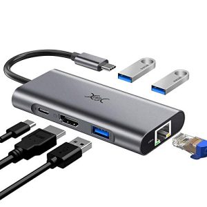 USB-C-Hub YXwin USB C Hub, 6 in 1 Type C USB C Adapter