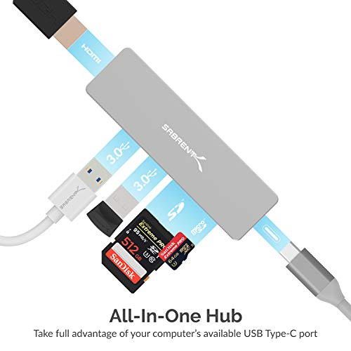 USB-Hub Sabrent 5-Port USB Type-C Multiport HUB (HB-HUCR)
